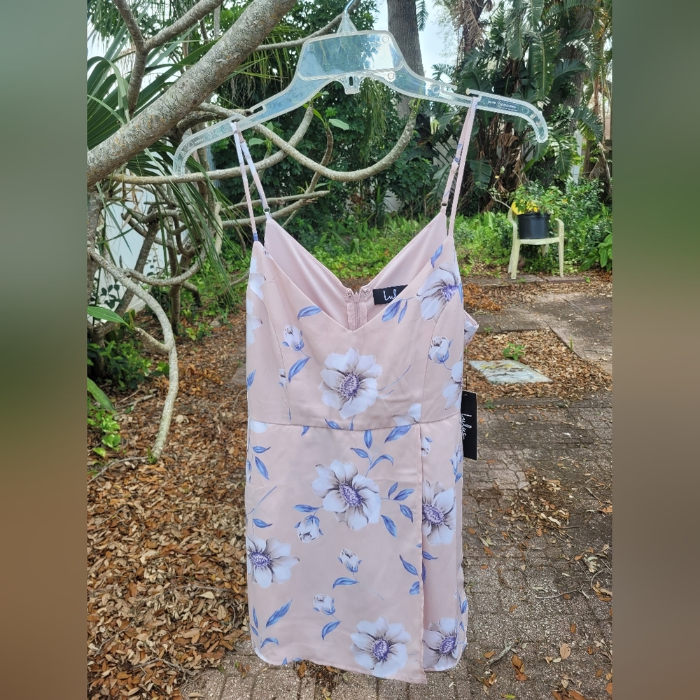 Pink floral romper
